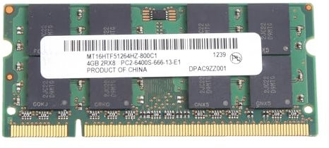 Booso Memoria RAM PC2 6400S MT DDR2 4GB 800Mhz 16 chips 2RX8 1.8V 200 SODIMM para portátil, memoria duradera, fácil de instalar