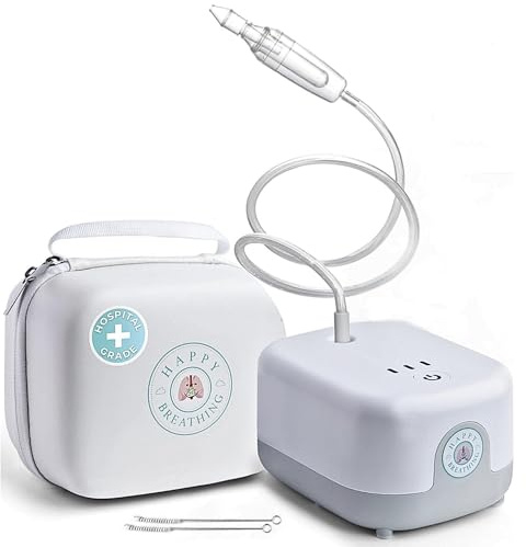 Aspiratore nasale di grado ospedaliero per neonati - Ventosa nasale elettrica per neonati e bambini con aspirazione a 3 livelli, rimozione del muco portatile e ricaricabile per alleviare la