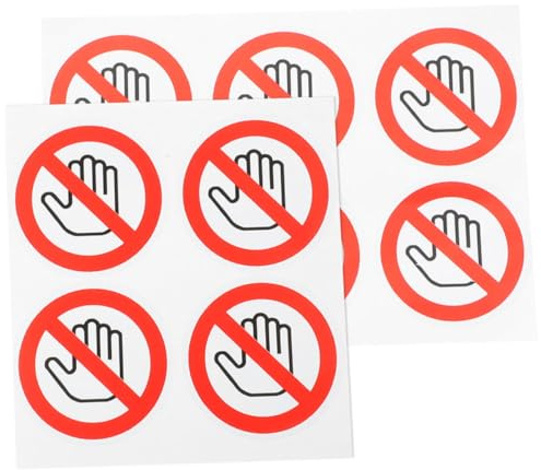 DIYEAH Autocollants de Signalisation de Sécurité Motifs Clairs Autocollants Adhésifs en Éthylène Lot de 10 D'équipement pour Entrepôt et Usine