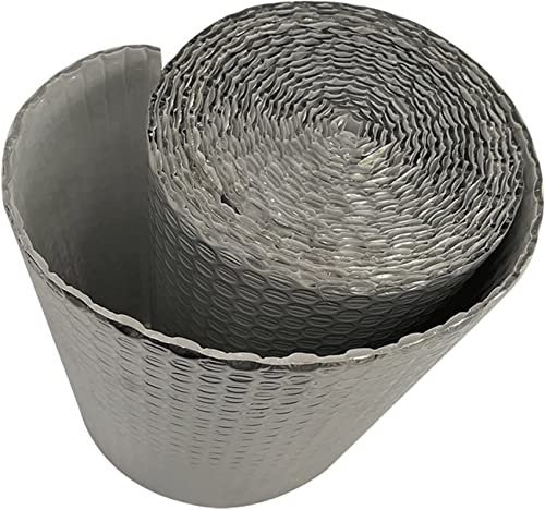 Film À Bulles D'aluminium Isolation Feuille D'isolation 5mm Film À Bulles D'isolation Réfléchissant Porte Fenêtre Couverture Conduit Wrap Isolation Pare Vapeur Pare Vapeur Fenêtres (Taille : 1X25M,