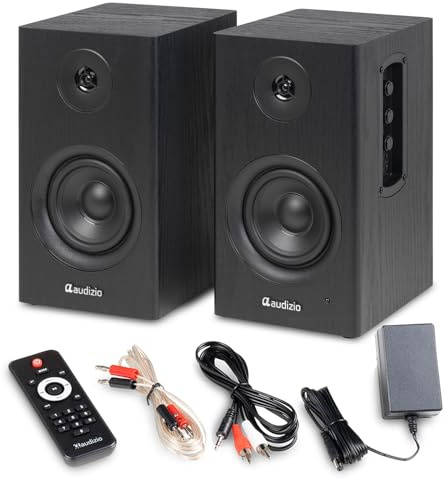 Audizio BS15 - Altavoz Activo Bluetooth USB Potencia de 60W Color Negro | Bluetooth y USB incorporados, potencia de 60W, entradas RCA, para locales, discotecas y eventos al aire libre