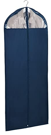 WENKO Bolsas portatrajes Business 150 x 60 cm - Funda para ropa, protección segura, almacenamiento para trajes y vestidos, Poliéster, 60 x 150 cm, Azul oscuro