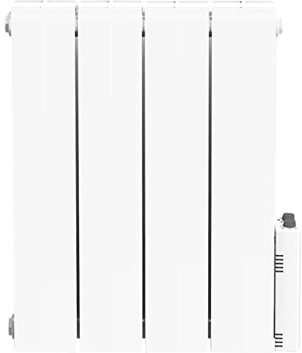 HEATZY DIO080964 - Radiateur électrique à inertie avec Thermostat connecté - Fluide caloporteur - 1000 Watts - Blanc - Gamme Blu - Bluetooth - programmable