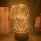 Anime My Hero Academia Shoto Todoroki Gesichtsgestaltung Led Nachtlichtlampe Acryl Tischlampe Geburtstagsgeschenk für Kinder Schlafzimmer Dekor-16 Farben mit Fernbedienung