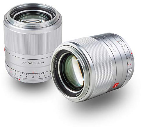 VILTROX 56mm F1.4 Objetivo Autofocus Principal de Retrato APS-C Compatiple con Canon EOS-M Mount Cámaras M10 M100 M2 M3 M5 M50 M6 M6II(Plata