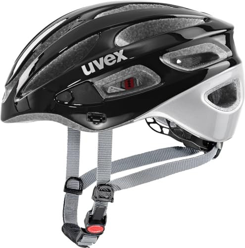 uvex True - Leichter Allround-Helm für Damen - individuelle Größenanpassung - Black-Silver - 52-55 cm