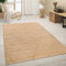 Paco Home Teppich Wohnzimmer Jute Naturfaser Handgearbeitet Modernes Skandi 3D Muster, Grösse:80x150 cm, Farbe:Natur