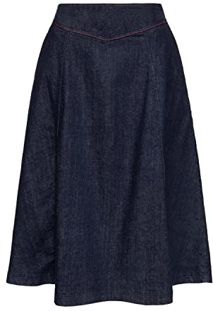 Queen Kerosin Falda de mezclilla para mujer | Falda vaquera | Western | Denim | 50S | Vintage | vaquera | Retro | Rockabilly, Denim., XXXXL
