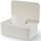 Scatola Porta Salviette, Porta Scatola Dispenser per Neonati, Scatola per Salviette Umide con Coperchio per Bambini, Scatola per Salviette Umide, Scatola di Carta Umida per Casa e Ufficio (Bianco)