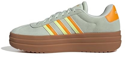 adidas Baskets VL Court Bold pour Femme, Vert Lin, Orange, Jaune, 41 EU