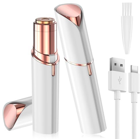 Vexloria Gesichtshaarentferner für Frauen, USB Elektrischer Haarentfernung Gesicht Damen mit LED-Licht, Schmerzfreie Gesichtsrasierer, Trimmer Damen für Körper Gesichtshaare Lippen Kinn