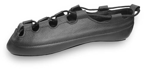 iKelpie Irish Dance Shoes - Soft Reel Pump, Pure Leather, Flexible Suede Soles, Double Stitch Outsole, Terry Towel Cotton Lining for Socks Observation Black