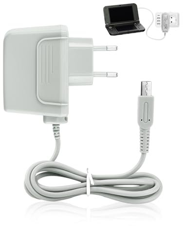 Chargeur pour Nintendo New 3DS XL Adaptateur Chargeur pour Nintendo 3DS/3DS XL/2DS/2DS XL/DSi/DSi XL/NDSI Consoles 100-240V Charger Power Portable avec Câble 1.2m Sortie Stable Évitez Surcharges