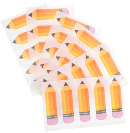 UKCOCO 50piezas Tirita De Lápiz Para Apósitos Infantiles Temática Escolar Impermeables y Transpirables Para Proteger Pequeños De Rasguños El Colegio