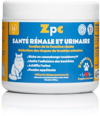 Zepetcoach – Urin & Renal Health Cat - Tranbär, D-mannos, kitosan & L-metionin - Förebyggande cystit & stenar - 250 g