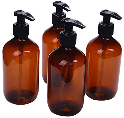 HWJAHQ 4Pcs Nuovo 500Ml Pompa Bottiglia Trucco Bagno Liquido Shampoo Dispenser Contenitore da Viaggio per Sapone Gel Doccia