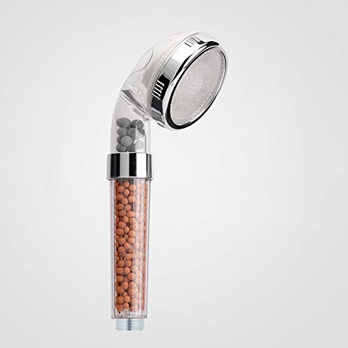 LIJUCAI Cabezal de Ducha con Control de Temperatura del Agua LED Luz RGB de Alta presión SPA Ducha de baño Bola de Filtro de aniones Ahorro de Agua, Ducha de Gran tamaño