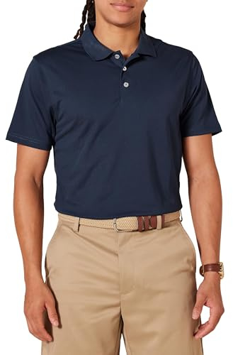 Amazon Essentials Polo de Golf, Manga Corta, Corte Ajustado, Secado Rápido Hombre, Azul Marino Oscuro, XXL