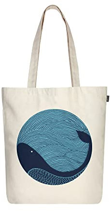 Ecoright Einkaufsbeutel Baumwolle Stoffbeutel Bedruckt mit Reißverschluss Robuste Tragetasche mit Henkel stofftasche damen