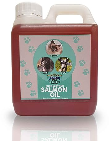 Scottish Salmon Oil for dogs 100% Natural Omega 3 Supplement Fresh Pet (1L Jerry)