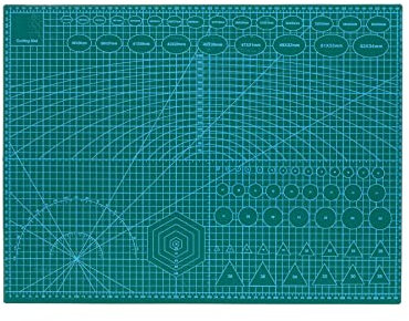 Innoteck Essentials A2 Self-Healing Cutting Mats - Double-Sided Non-Slip Surface - Self-Healing Quality - Cutting mat for Craft, Fabric, Quilting, Sewing, Scrapbooking - Printed Grid Lines - Green