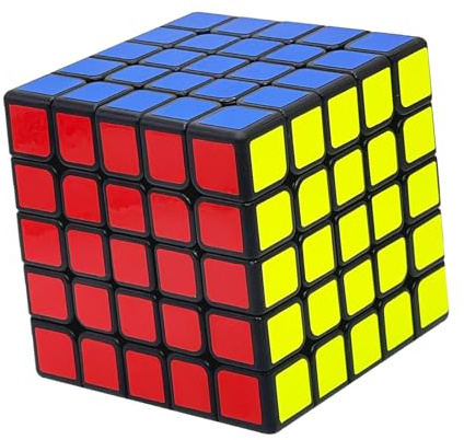 Julysgift Classic Magic Cube 2.45 Puzzle 5x5 Smart Speed Cube Educational Game Brain Teaser (5x5 1PK, Black)