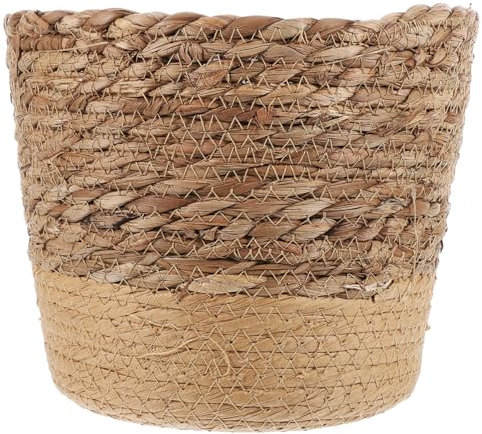 HANABASS Maceta Tejida Mano Cesta De Flores para Plantas De Interior Cesta Decorativa Hogar Maceta para Suculentas Jardinera Tejida para Terraza