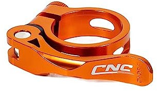 Sattelklemme Fahrrad-Sattelstützenklemme, ultraleicht, 31,8 mm, 34,9 mm, Fahrrad-Sattelstützenklemme, Rennrad, MTB, Mountainbike, Sattelstützenklemme Sattelkloben (Color : Orange-34.9mm)