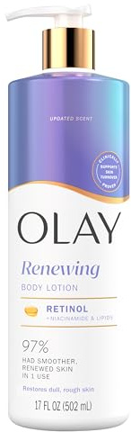 Olay Body Lotion for Women, Smoothing with Retinol Serum, Visibly Smoother Skin, 24hr Moisture & Hydration, Fast Absorbing Formula, Vitamin B3 Complex, For All Skin Types, 17 fl oz