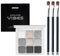 XUZOPIM 9 Colors Smoky Eye Shadow Palette Palette Ombretti Eyeshadow Palette Matte Soft Shimmer Waterproof High Pigmentation Metallic Gothic Eyeshadow With 3 Brushes