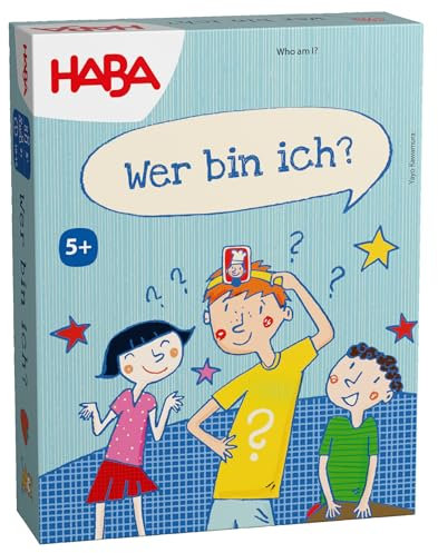 HABA Wer Bin ich? – Ratespiel-Klassiker für Kinder ab 5 Jahren – Lustiges Spiel für die ganze Familie – Neuauflage mit hochwertigem Spielmaterial – 2012191001