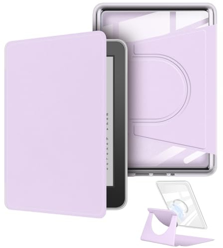 360 graders roterande fodral för 6-tums Kindle (10:e generationen-2019-utgåva, modell Nr. J9G29R), avtagbar magnetisk design skyddande justerbar stativskydd klar baksida med automatisk vila/vakna