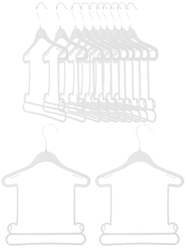 IMIKEYA 12 Piezas Perchas Infantiles Antideslizantes de Perchas de Plástico para Ropa de Bebés y Diseño Compacto y Espacio el Armario