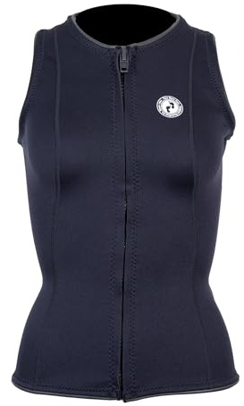 Two Bare Feet Women’s Sleeveless Wetsuit Jacket – 2mm Neoprene Front Zip Surf & Watersports Vest, Flexible Thermal Layer for Swimming, Paddleboarding & Open Water