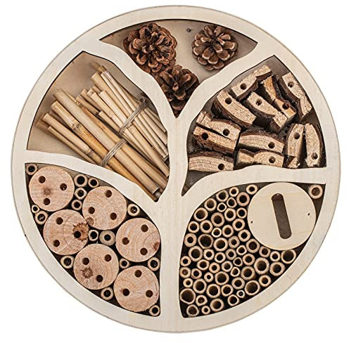 GARDIGO® Insektenhotel Lebensbaum I Bienenhotel I Geeignet für Marienkäfer und Schmetterlinge I Nistkasten I 30 x 30 x 6,5 cm