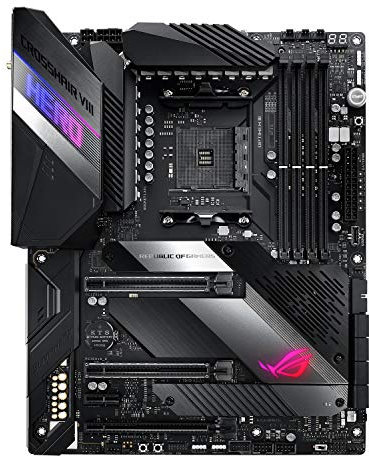 ASUS ROG Crosshair VIII Hero (Wi-Fi) Gaming Mainboard Sockel AM4 (Ryzen 3000 kompatibel, ATX-, PCIe 4.0, DDR4, 2.5G Lan, USB 3.2, Aura Sync)