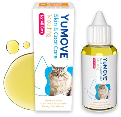 YuMOVE Skin & Coat Care Moulting Supplement for all Cats, Coat and Skin Supplement for Cats with Dry, Dull Coats and Excess Moulting, 50ml