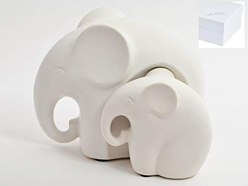 LE STELLE ELEFANTINI Coppia in Ceramica Bianca 16X10