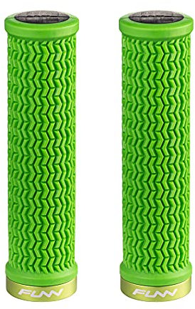 Funn Holeshot Mountainbike-Griffe mit Einzelklemmung, Innendurchmesser von 22 mm, Griffenden gehärtet (Grün)