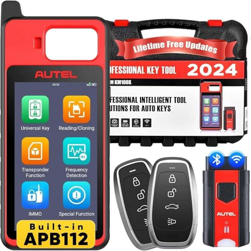 Autel Diagnosi MaxiIM KM100 (X) Programmatore Chiavi, 2025 Uguale al KM100 KM100E Strumenti Programmazione, Ver Lite di IM508 IM608 2 Pro, APB112 Integrato, Apprendimento OBD sul 99% Auto, VIN Auto