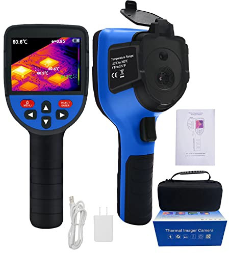 XEAST Infrarot Wärmebildkamera, 220 x 160 Pixel Auflösung von, Temperaturbereich –20°C bis +300°C, Professional Wärmebildkamera ± 2% Genauigkeit vom Messwert, Batterie im Lieferumfang Enthalten