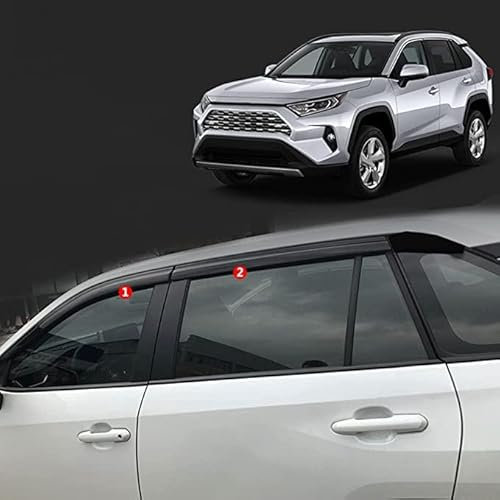 Juego de 4 Deflectores de Viento, Protector de Nieve para Lluvia Y Sol de Baja Acumulación de Calor para Reemplazo de Automóviles para Toyota RAV4 2020