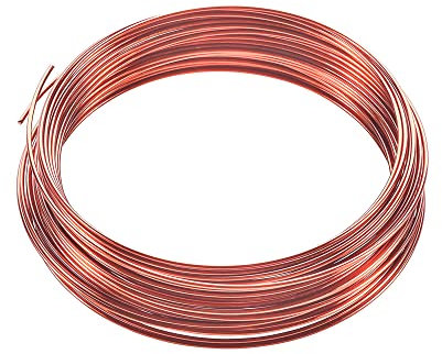 Kupferdraht,ø 2.0mm-10m,Kabel,Basteldraht,Schmuckdraht,Kupferdraht 1mm,Kupferdraht 3mm,Basteldraht DüNn,Reiner Kupferdraht,Draht,Blanker T2 Kupferdraht,Coil Kupferdraht Wickeldraht,Cu 99 Diy Draht
