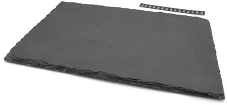 Slate Tiles for Reptiles, Food Bowl Dish Feeding Slate Tortoise Habitat Accessories for Reptiles Tank (40 x 25 cm)