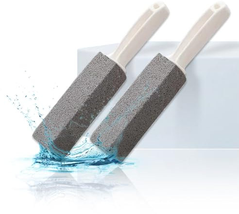 Brosse de Nettoyage Pierre Ponce, 4 Pièces Pierre Ponce Pierre de Nettoyage avec Poignée, Pierre Ponce Brosses Nettoyage, Pierre Ponce Nettoyant WC, pour Cuisine Barbecue Salle de Bain Toilettes