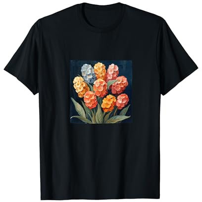 Bergenia Bouquet Floral Pastel Colors Graphic T-Shirt