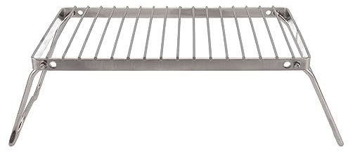 aqxreight Stainless Steel Adjustable Height Folding Camping Grate Thicker Camp Fire Cooking Racks Backpacking Grill