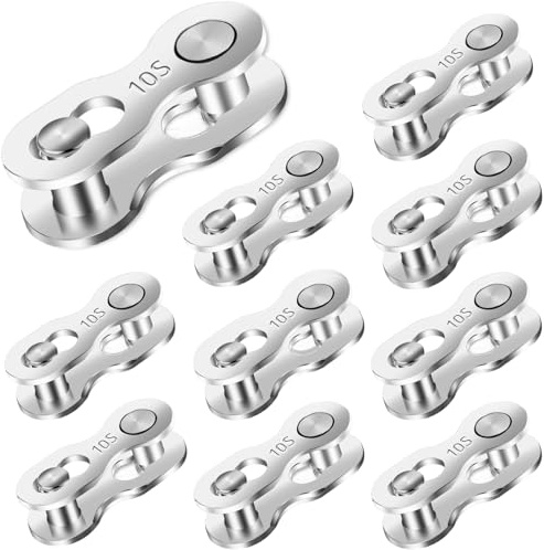 Missing Link 10 Pairs for 10 Speed Chain Master Link for Bicycle Chain Bike Chain Links 10 Speed Bike Chain Master Link Quick Link Bike Parts Bicycle Parts Mountain Bike Parts Chain Connector Link