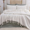 Milam London King Size Bed Throws and Bedspreads | Large Throws For 2 Seater Sofa, Couch, Settees | King Size Blanket Throw | 230x250cm - 90”x98”, (Cream)
