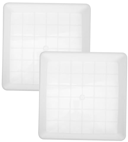 UKCOCO Cuadrados Resistentes la Intemperie de Plástico Grueso para Macetas y Adorno de Suculentas 2 Piezas Diseño para Terraza